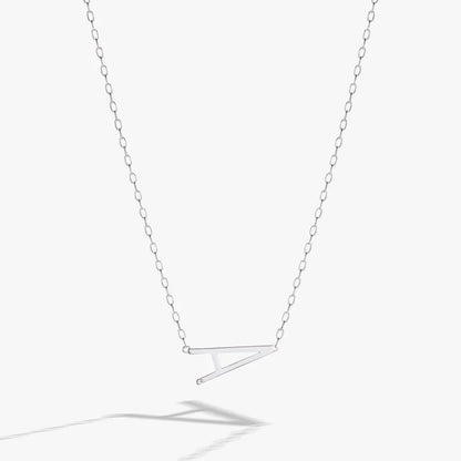 A Initial Necklace with CZ in Silver or Vermeil