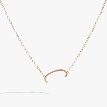 Initial C Necklace by ALEX AND ANI, gold-tone chain with curved C pendant and gemstone on Tampa Home & Garden Store