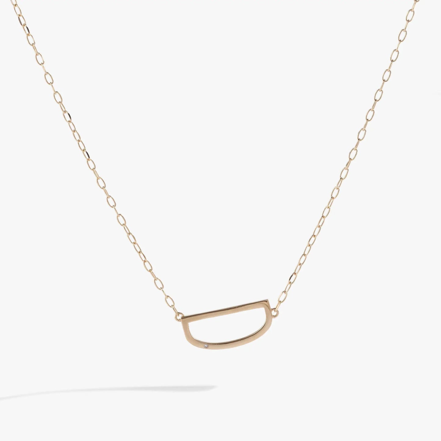 Initial D Precious Elongated Necklace gold-tone chain with D-shaped pendant by ALEX AND ANI on Tampa Home & Garden Store