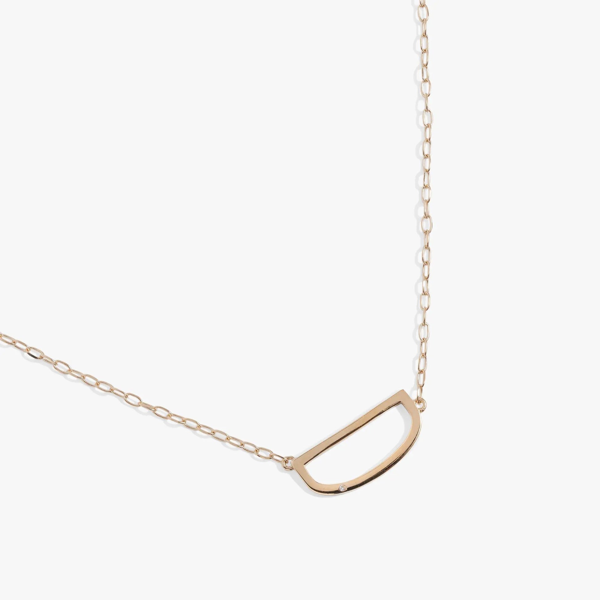 Initial D Necklace rose-gold tone chain with rectangular pendant by ALEX AND ANI on Tampa Home & Garden Store