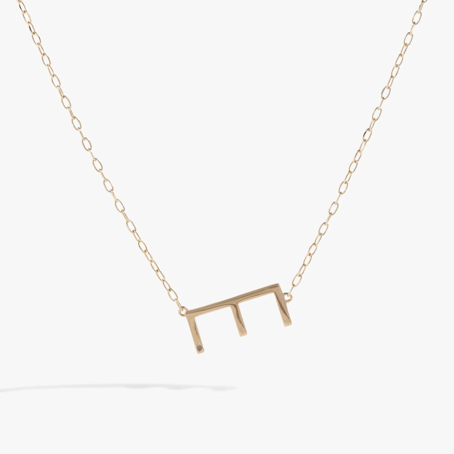Initial E Precious Elongated Necklace by ALEX AND ANI, gold-tone chain with double open-square pendant on Tampa Home & Garden Store