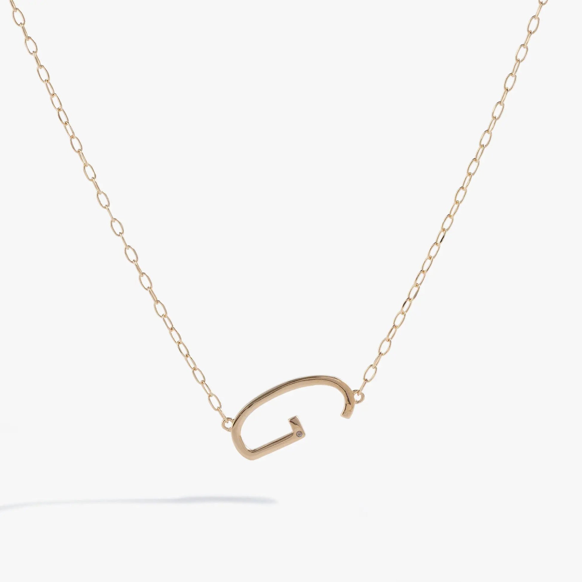 Initial G Precious Elongated Necklace by Alex and Ani, gold-tone chain with G pendant on Tampa Home & Garden Store