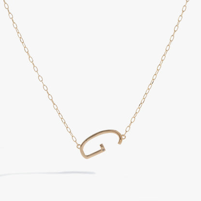 Initial G Precious Elongated Necklace by Alex and Ani, gold-tone chain with G pendant on Tampa Home & Garden Store