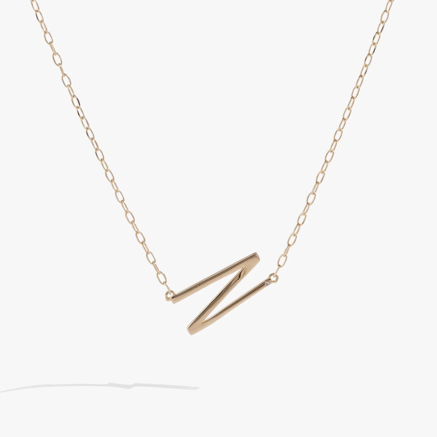 Initial N Precious Elongated Necklace gold-tone chain with elongated pendant by Alex and Ani on Tampa Home & Garden Store