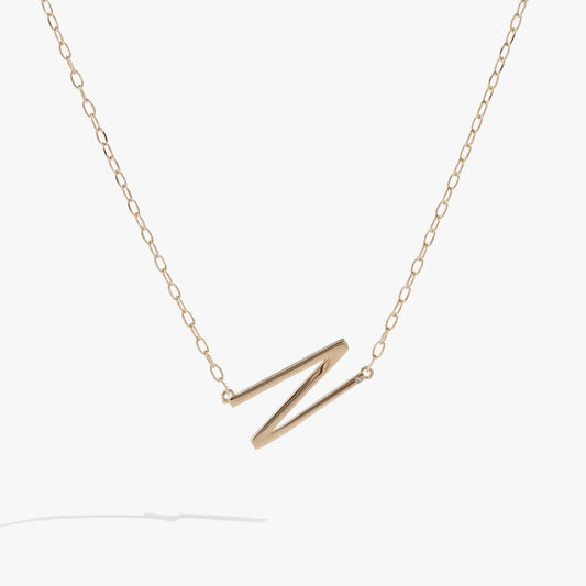 Initial N Precious Elongated Necklace gold-tone chain with elongated pendant by Alex and Ani on Tampa Home & Garden Store