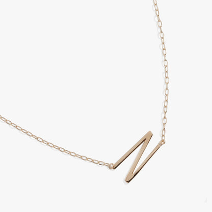 Initial N Precious Elongated Necklace by ALEX AND ANI with rose gold N pendant and chain on Tampa Home & Garden Store
