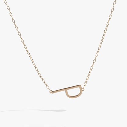 Initial P Precious Elongated Necklace by ALEX AND ANI in gold-tone with P pendant on Tampa Home & Garden Store