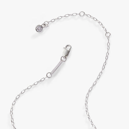 Initial L Precious Elongated Necklace by ALEX AND ANI in silver with crystal charm on Tampa Home & Garden Store