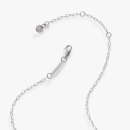 Initial R Precious Elongated Necklace by ALEX AND ANI in silver-tone with crystal charm on Tampa Home & Garden Store