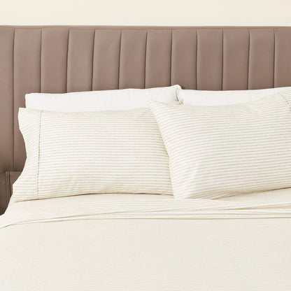 The Striped Microfiber Sheet Set and Soft Finish