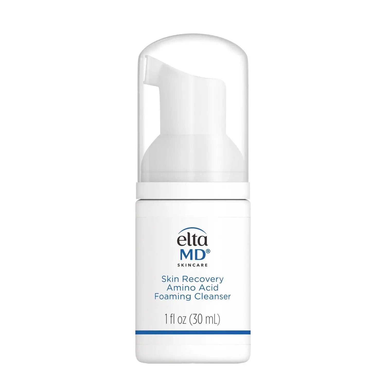 EltaMD Skin Recovery Amino Acid Foaming Cleanser bottle with white pump 1 oz on Tampa Home & Garden Store
