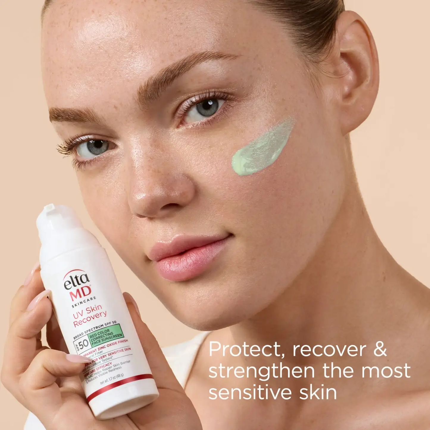EltaMD UV Skin Recovery sunscreen with green tint; broad spectrum SPF 50 on Tampa Home & Garden Store