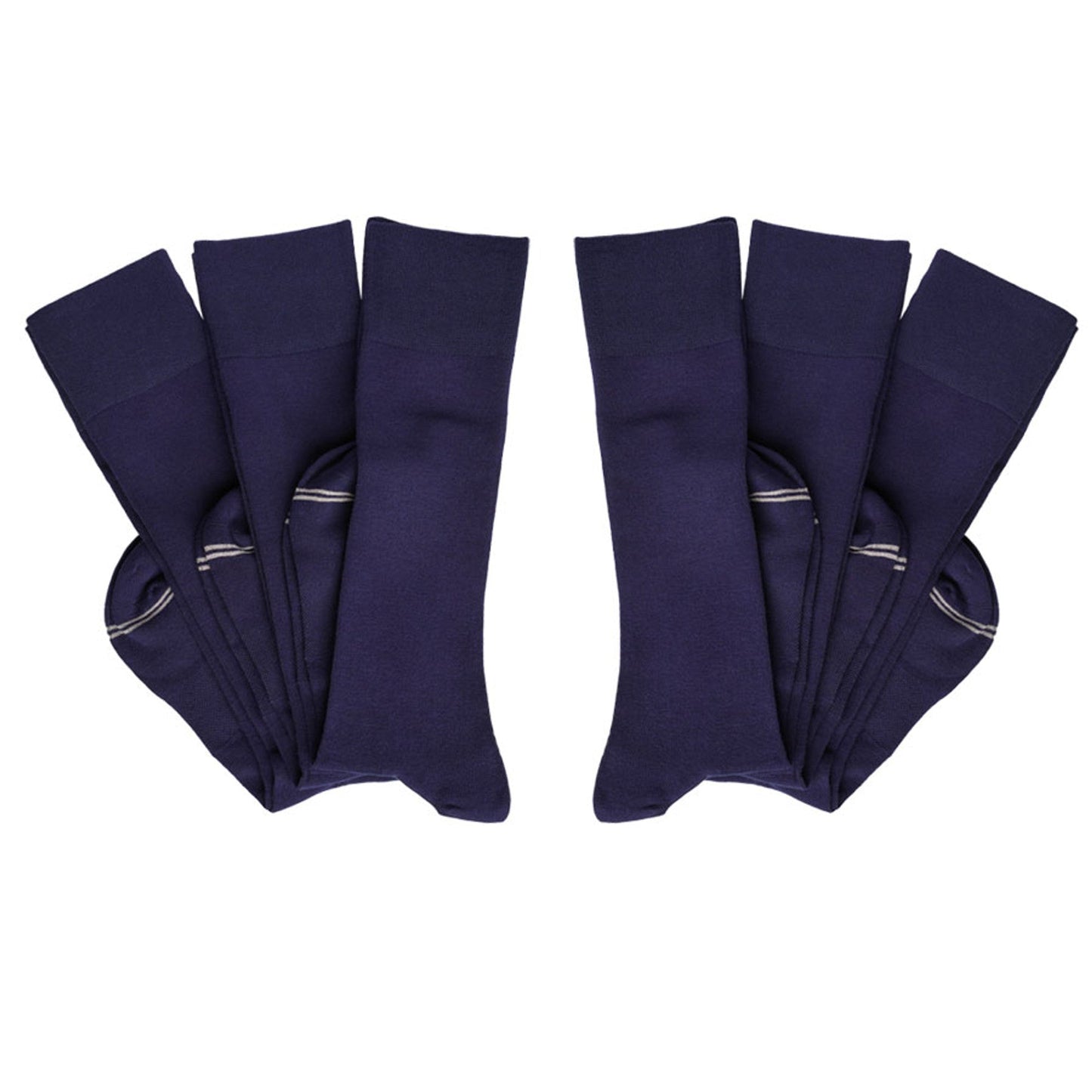 Elton 6-Pack Navy Dress Socks DeadSoxy, boardroom socks in navy with subtle stripes on Tampa Home & Garden Store
