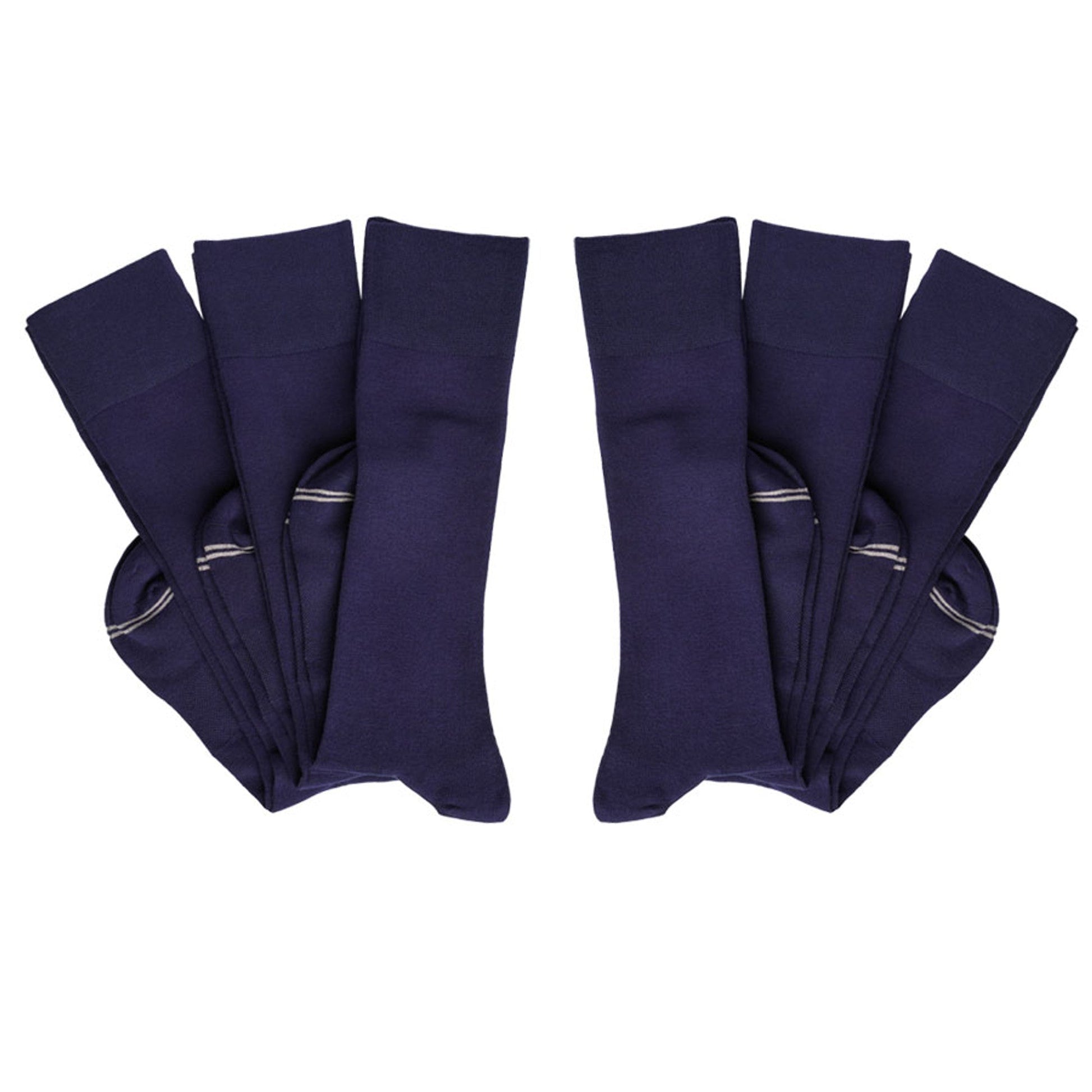 Elton 6-Pack Navy Dress Socks DeadSoxy, boardroom socks in navy with subtle stripes on Tampa Home & Garden Store