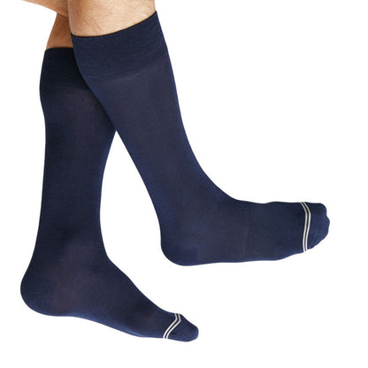 Elton 6-Pack Navy Dress Socks, boardroom crew-length socks on Tampa Home & Garden Store