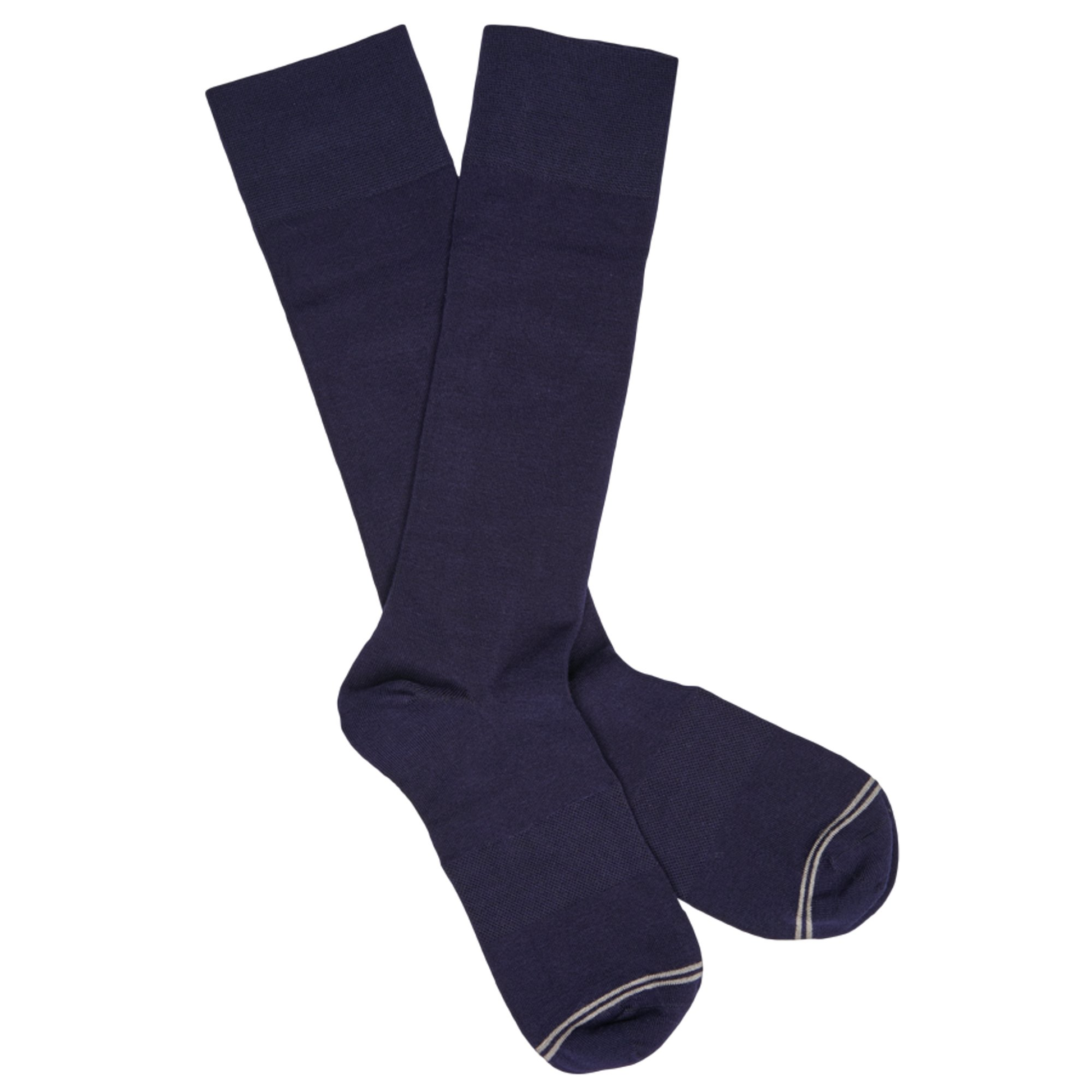 Elton 6-Pack Navy Dress Socks by DeadSoxy, boardroom socks in solid navy knit two shown on Tampa Home & Garden Store