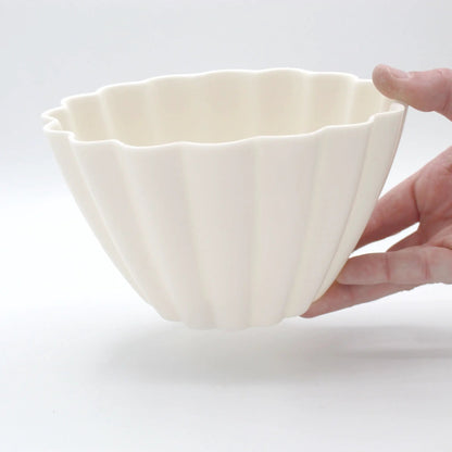 Elysian Fluted Porcelain Candle Holder Ambience