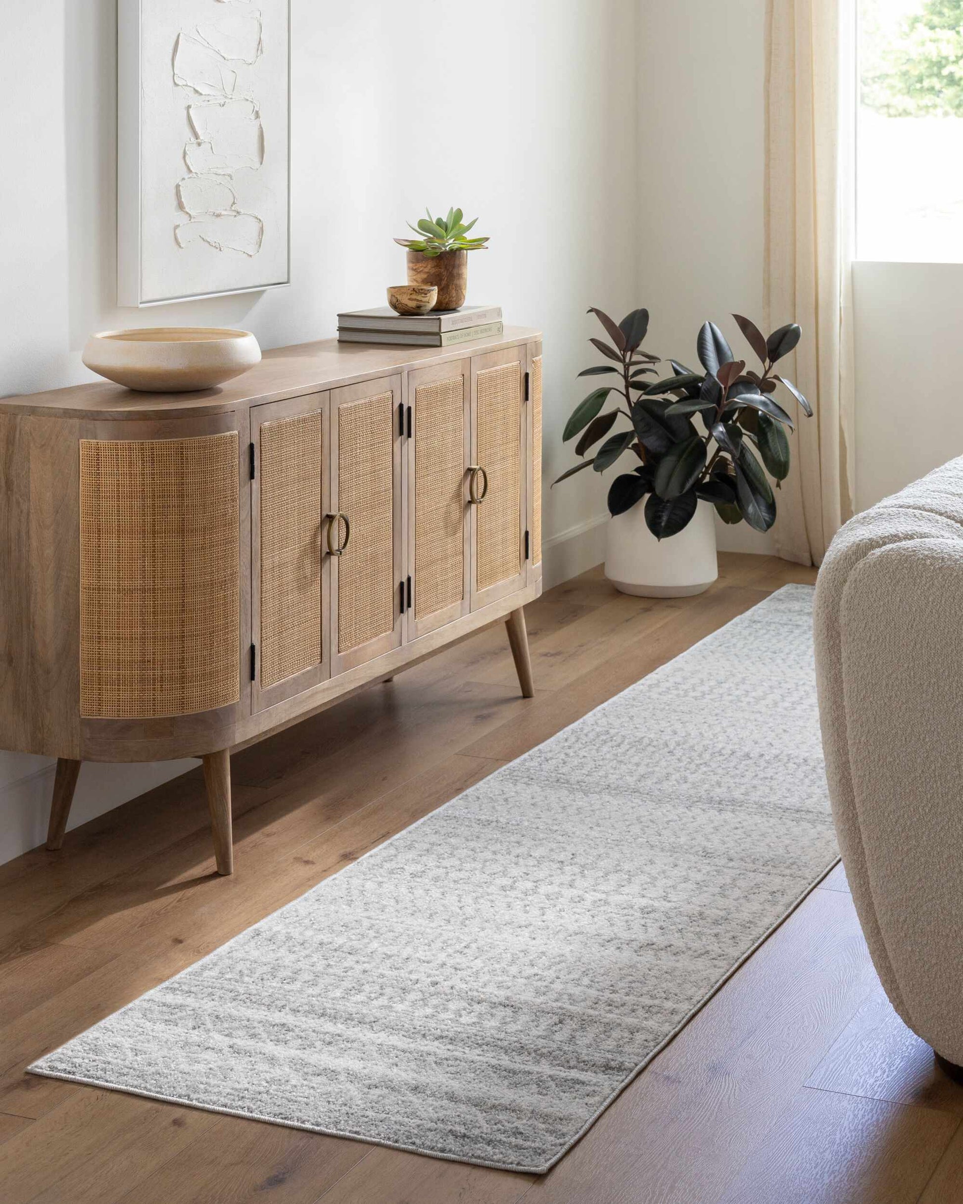 Constantin Gray Area Rug, soft textured gray rug for living rooms on Tampa Home & Garden Store