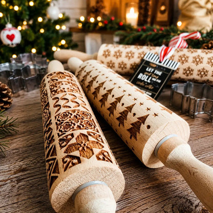 Christmas Rolling Pin Set In 10 Styles Varieties