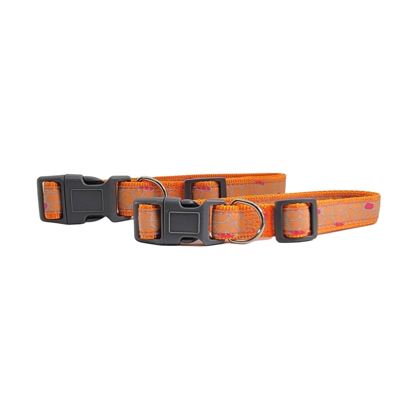 Collar de nailon para perro con diseño de jirafa bordada/estampado animal, ajuste seguro y ajustable