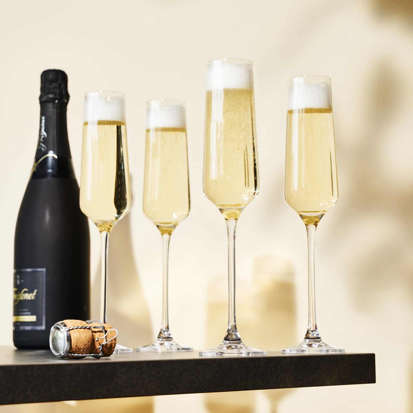 Reserve Inez Crystal and Champagne Flutes