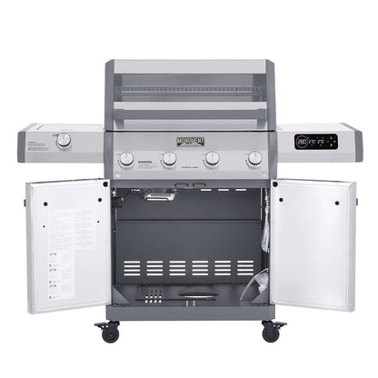 Monument Grills Eminence 405 6 Burner stainless gas grill with Clearview lid on Tampa Home & Garden Store