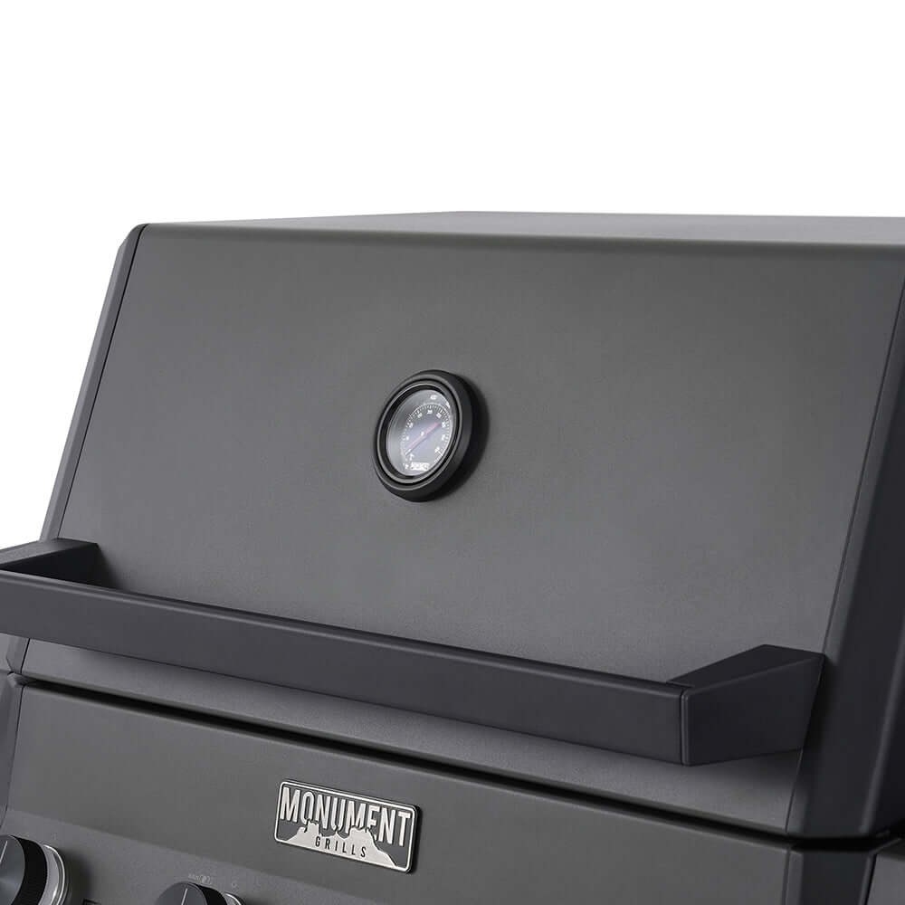 Eminence 425 6-burner propane grill by Monument Grills with dark matte lid on Tampa Home & Garden Store