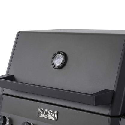 Eminence 425 6-burner propane grill by Monument Grills with dark matte lid on Tampa Home & Garden Store