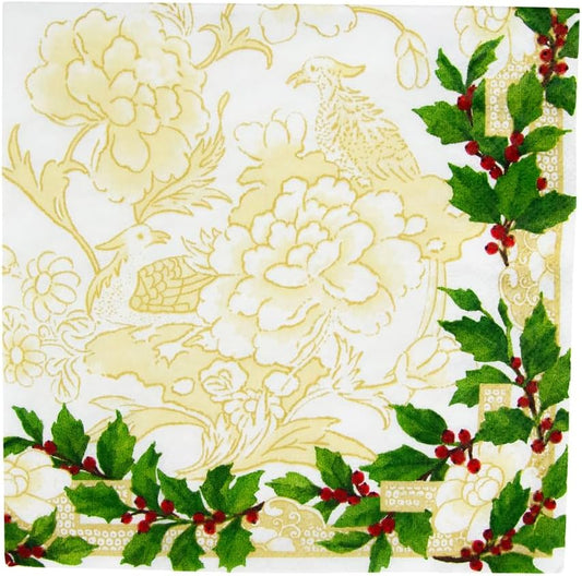 Serviette de table Holly Ceramic ivoire/or