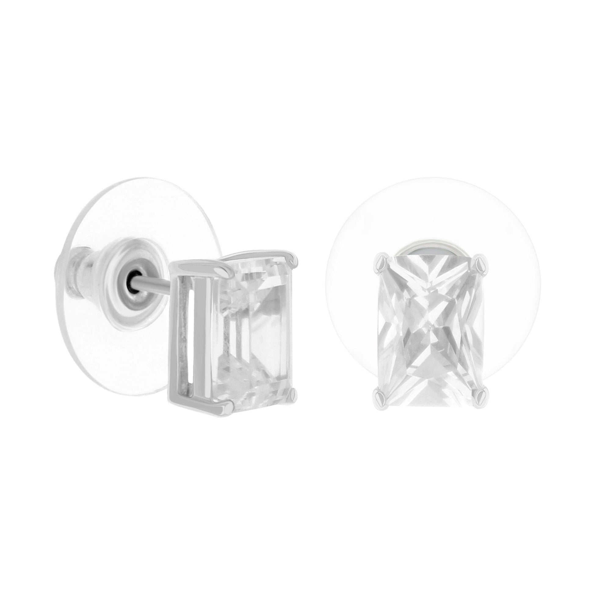 Pair of 925 Princess Cut Stud Earrings in clear sterling silver by Lauren G Adams on Tampa Home & Garden Store