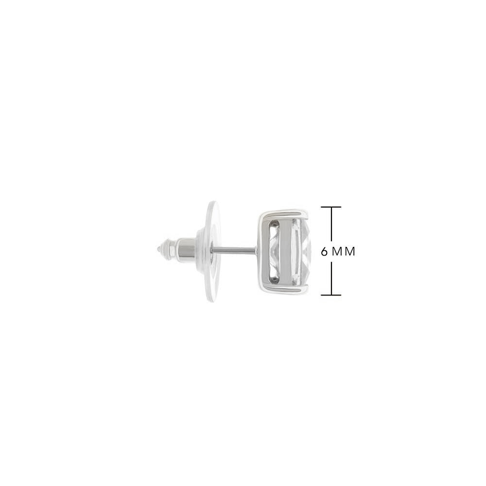 925 Princess Cut Stud Earring by Lauren G Adams, sterling silver, 6 mm on Tampa Home & Garden Store