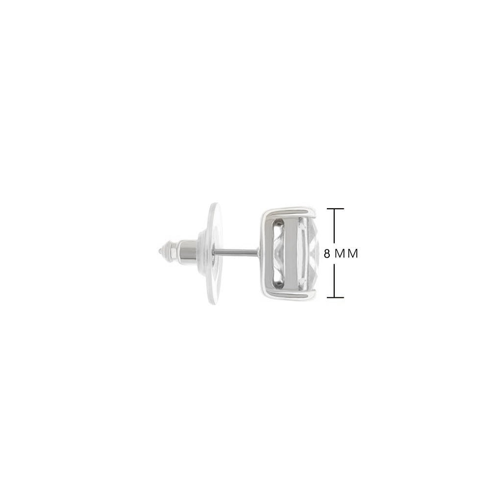 925 Princess Cut Stud Earrings by Lauren G Adams, 8mm sterling silver square prong-set studs on Tampa Home & Garden Store