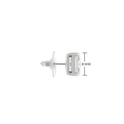 925 Princess Cut Stud Earrings by Lauren G Adams, 8mm sterling silver square prong-set studs on Tampa Home & Garden Store