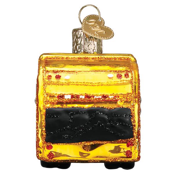 Adorno de vidrio con forma de camión de basura