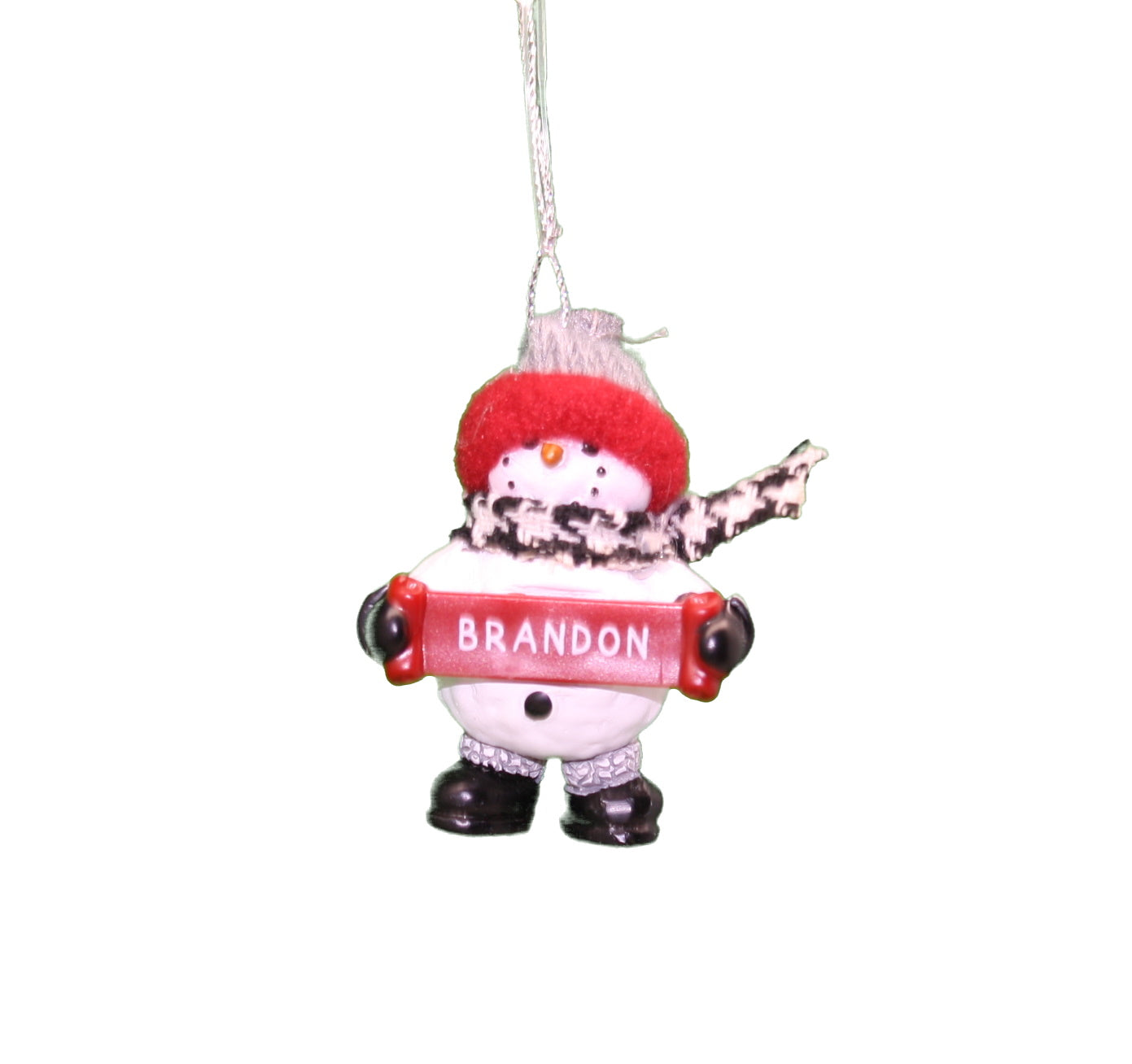 Adorno de muñeco de nieve acogedor (letras A - F) -