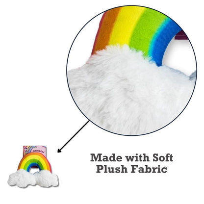 Peluche mágico de arcoíris encantado para perros con chirriador y papel arrugado