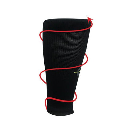 Enduro Compression Sleeve black running sock by Covert Threads with red compression lines on Tampa Home & Garden Store