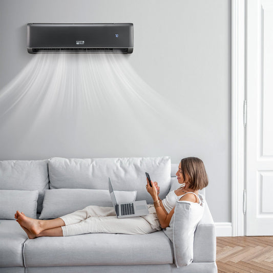 GreyVolt Series Energy Star Certified 12000 BTU 21 SEER2 208-230V Mini Split Air Conditioner and Heater Gray - Tampa Home & Garden Store