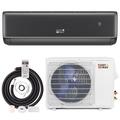 GreyVolt Series Energy Star Certified 18000 BTU 21 SEER2 208-230V Mini Split Air Conditioner and Heater Gray