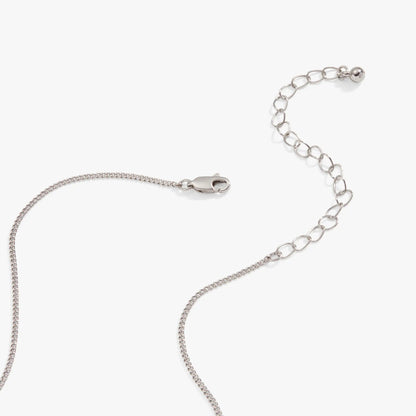 Bar Necklace with Crystal Accent by ALEX AND ANI, silver-tone chain with extender on Tampa Home & Garden Store