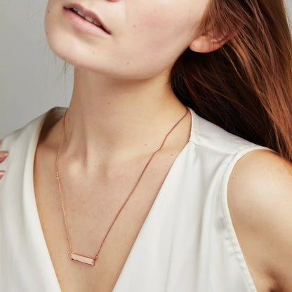 Bar necklace with crystal accent in rose gold by ALEX AND ANI on Tampa Home & Garden Store