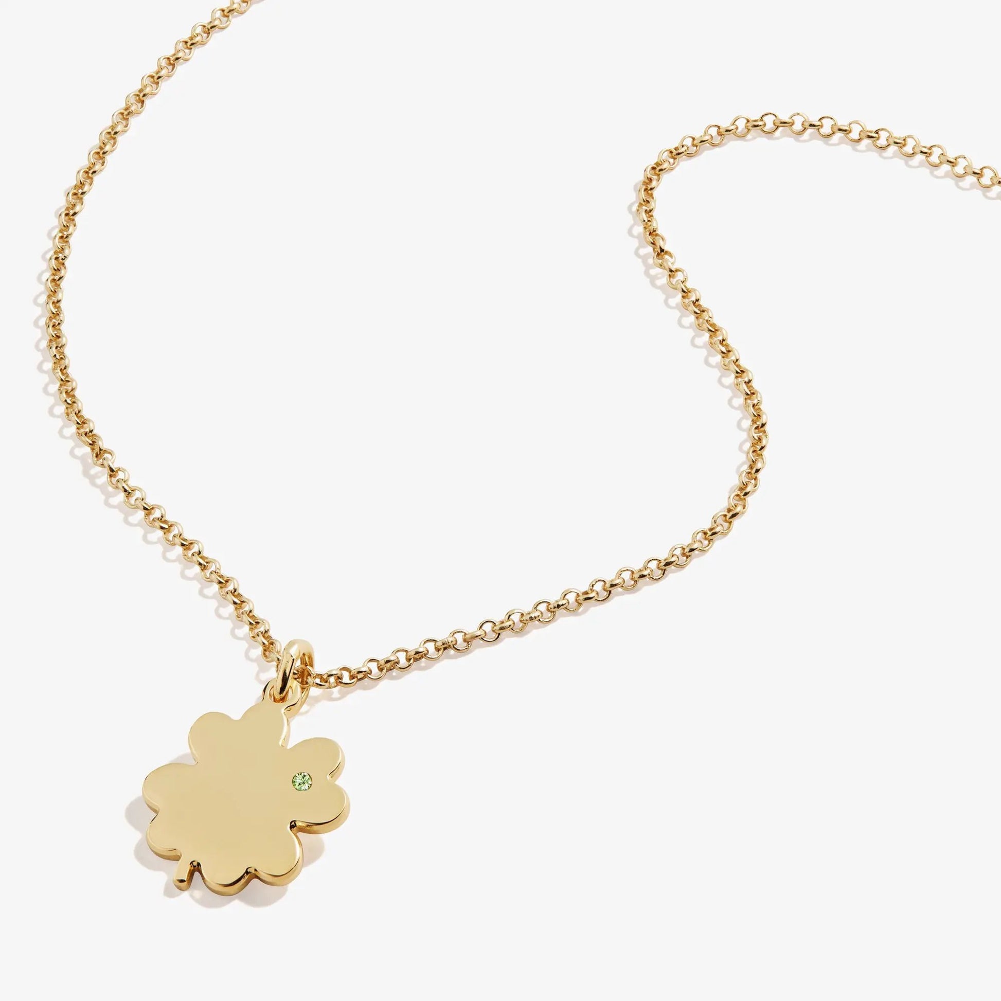 Four-Leaf Clover Necklace gold-tone pendant on 21-inch chain by ALEX AND ANI on Tampa Home & Garden Store