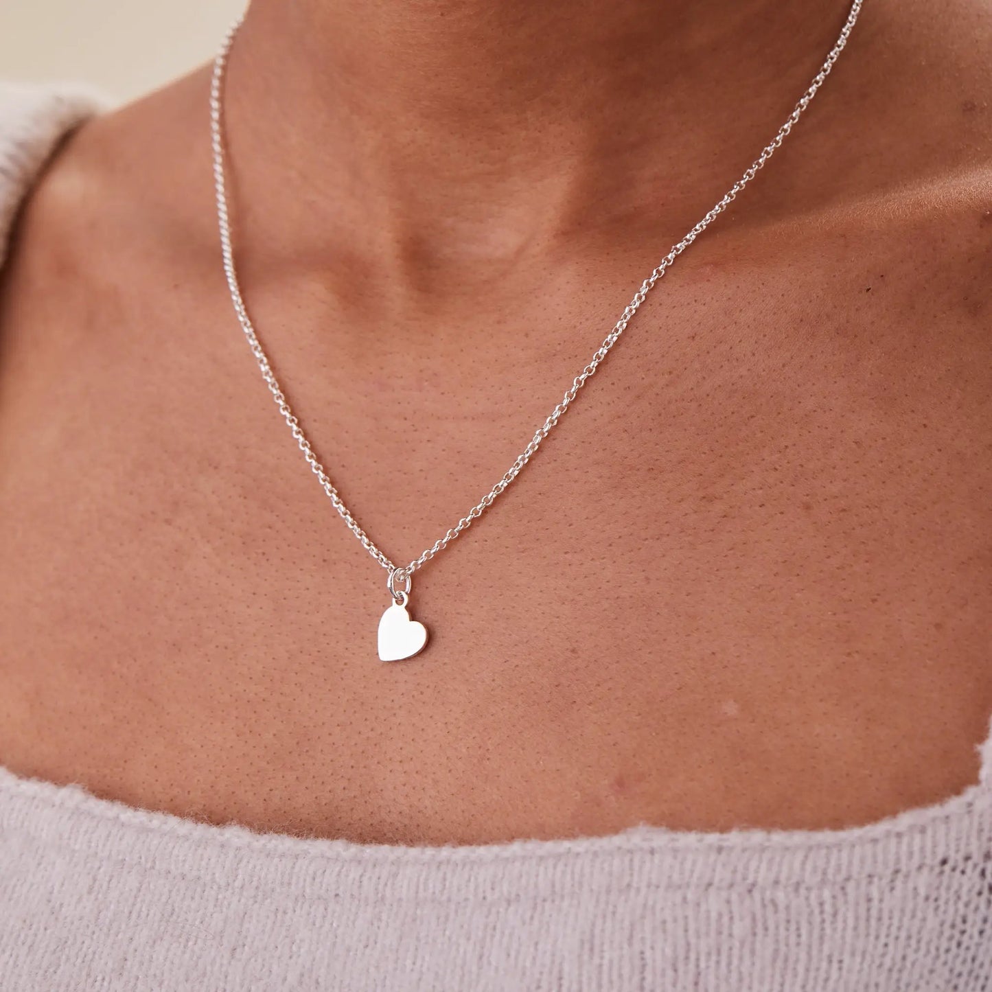 Small Heart Charm Necklace 19in silver-tone chain with heart pendant by ALEX AND ANI on Tampa Home & Garden Store