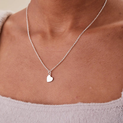 Small Heart Charm Necklace 19in silver-tone chain with heart pendant by ALEX AND ANI on Tampa Home & Garden Store
