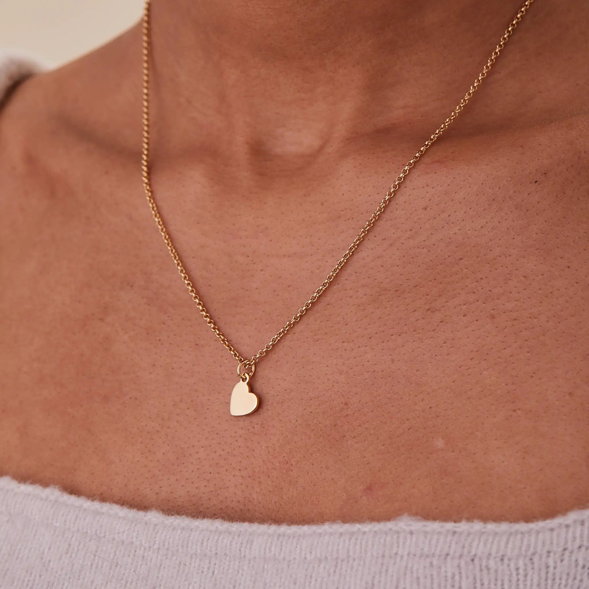 Small Heart Charm Necklace, gold-tone, 19-inch chain, by ALEX AND ANI on Tampa Home & Garden Store