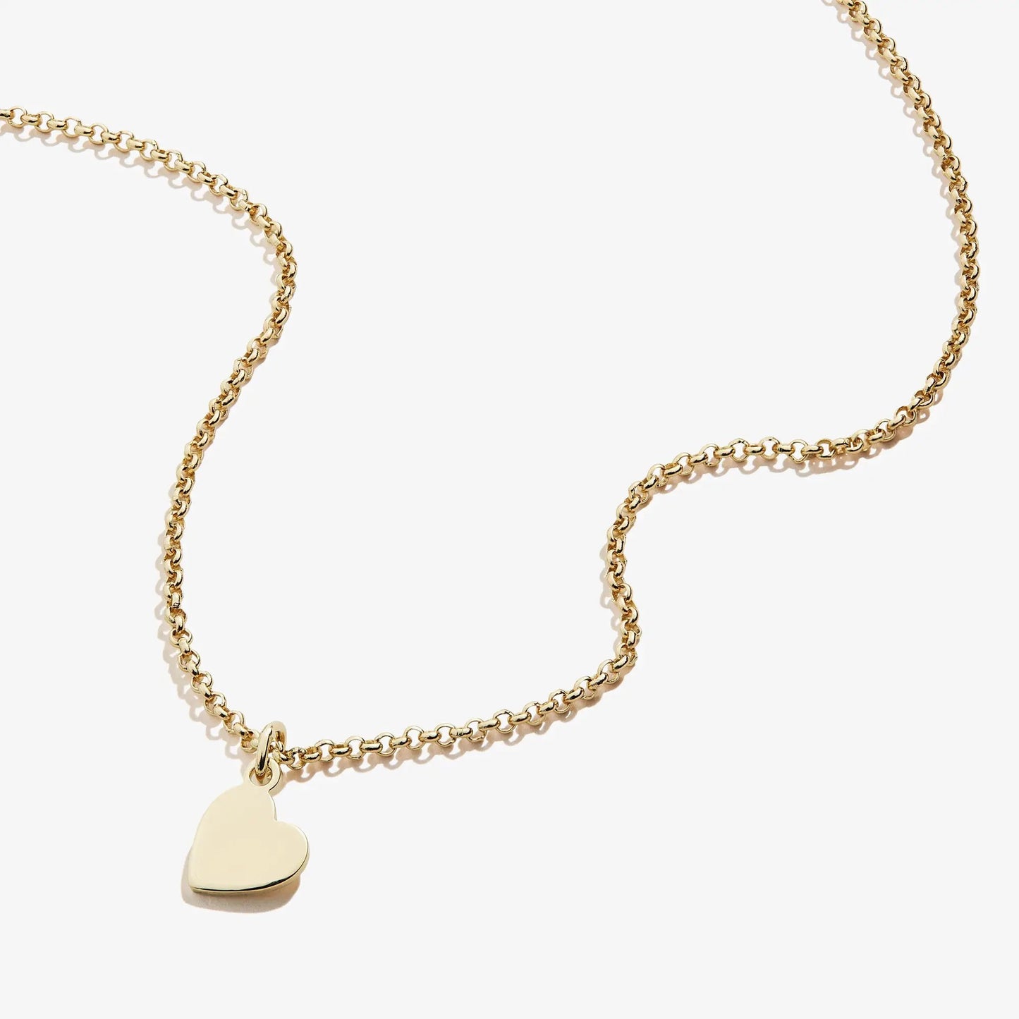 Small Heart Charm Necklace by ALEX AND ANI, gold-tone chain with heart pendant, 19in on Tampa Home & Garden Store