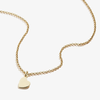 Small Heart Charm Necklace by ALEX AND ANI, gold-tone chain with heart pendant, 19in on Tampa Home & Garden Store