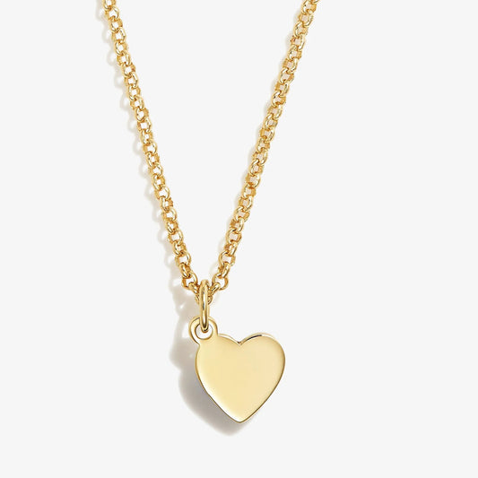 Small Heart Charm Necklace 19in gold-tone chain with heart pendant Alex and Ani on Tampa Home & Garden Store