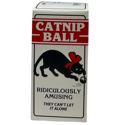 Catnip Ball cat toy packaging with red CATNIP BALL label by The Country Christmas Loft on Tampa Home & Garden Store