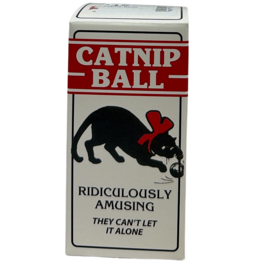 Catnip Ball cat toy packaging with red CATNIP BALL label by The Country Christmas Loft on Tampa Home & Garden Store